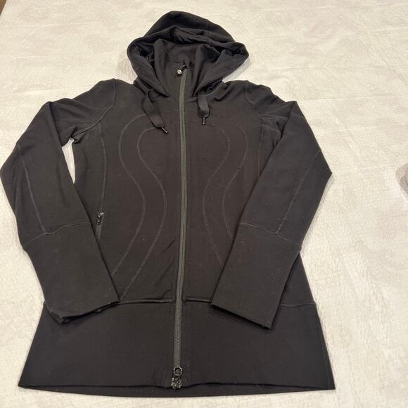 Lululemon black stride jacket hooded women 4 - Picture 5 of 6